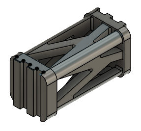 CAD drawing of a simple robot arm linkage