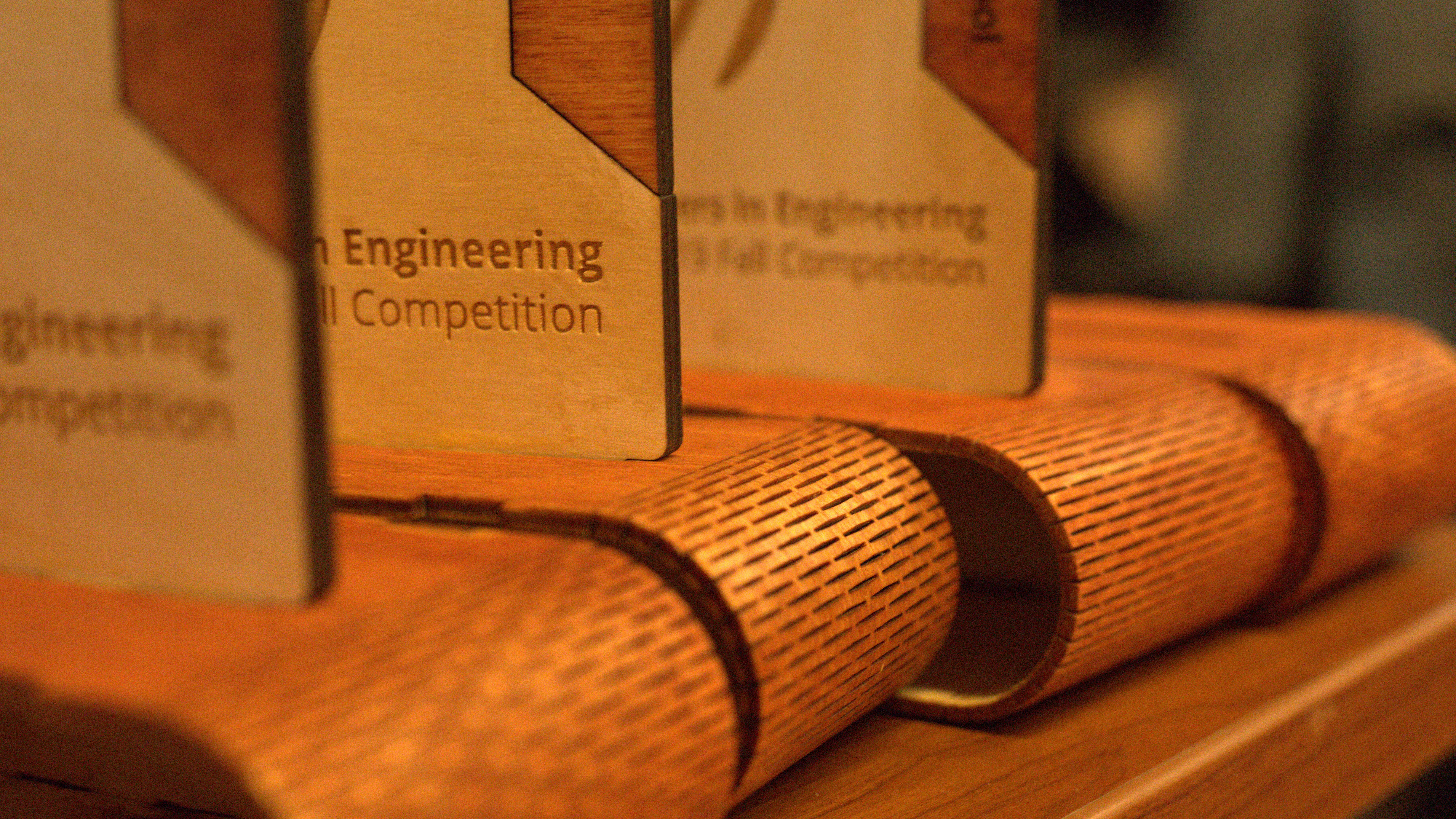 Close up of curved edge of fall 2019 award Credit: Matt Chang