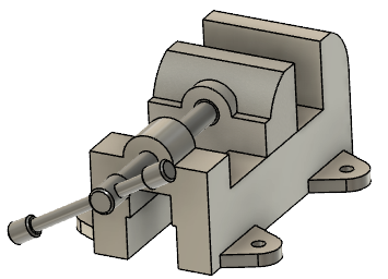 CAD drawing of a vice